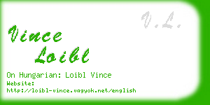 vince loibl business card